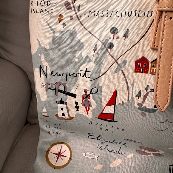 Spartina brand North East Coastal Map Tote Bag - Picture 2 of 10